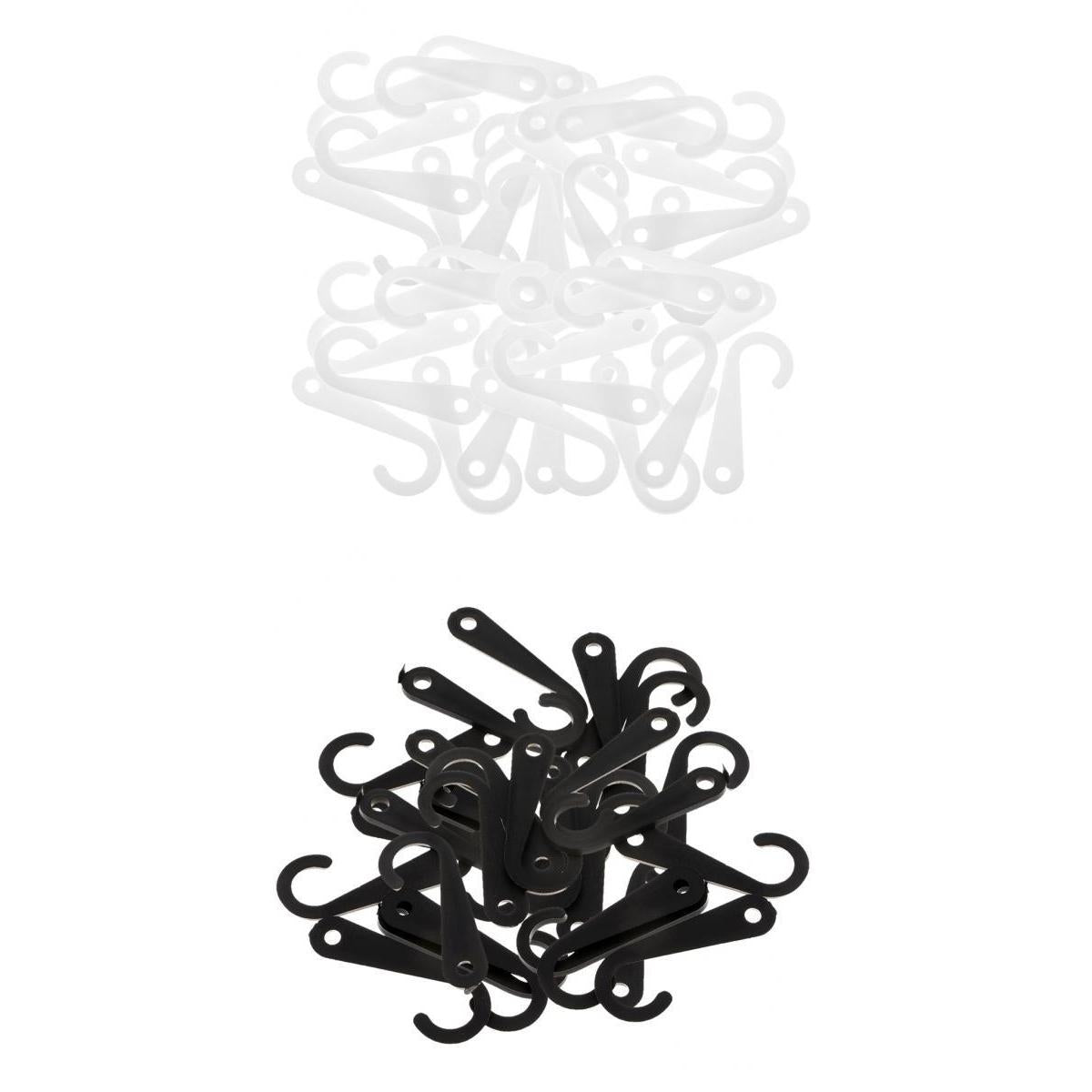 100pcs Plastic J Hooks Fasteners Socks T-Shirt Clothing Display Hanger