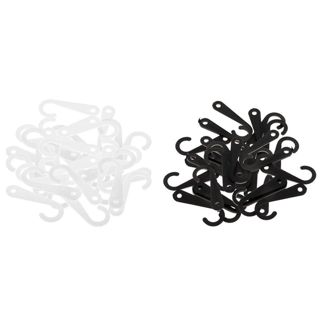 100pcs Plastic J Hooks Fasteners Socks T-Shirt Clothing Display Hanger