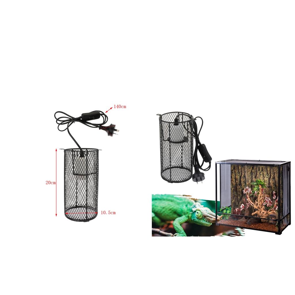 2 Pcs Reptile Anti-scald Heating Lamp Shade Light Holder Bulb E27 AU Plug
