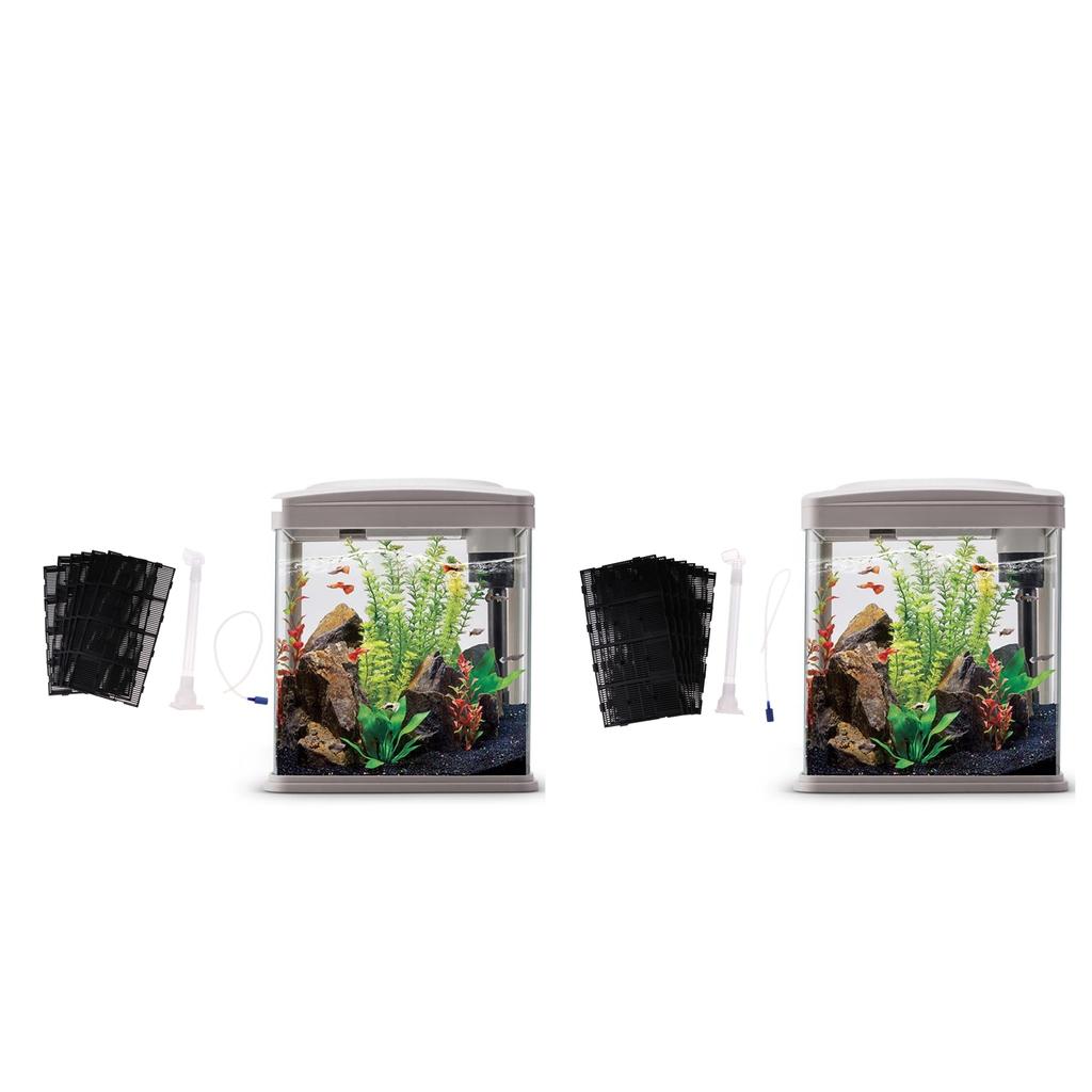 2 Pcs Aquarium Fish Tank Under Gravel Filter Board Plate Air Tube 24P/32P