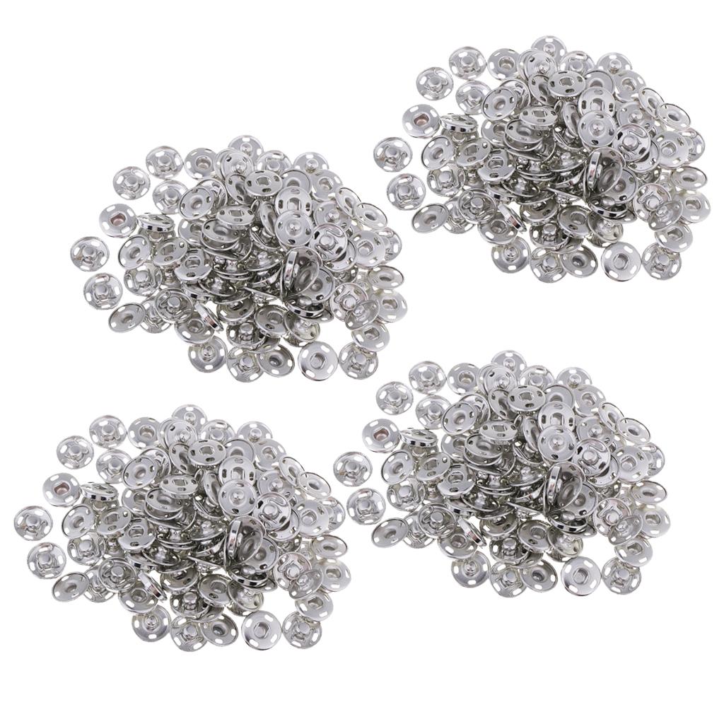 200 Sets Copper Snap Fastener Sew-On Snap Buttons for Clothing Sewing 12mm