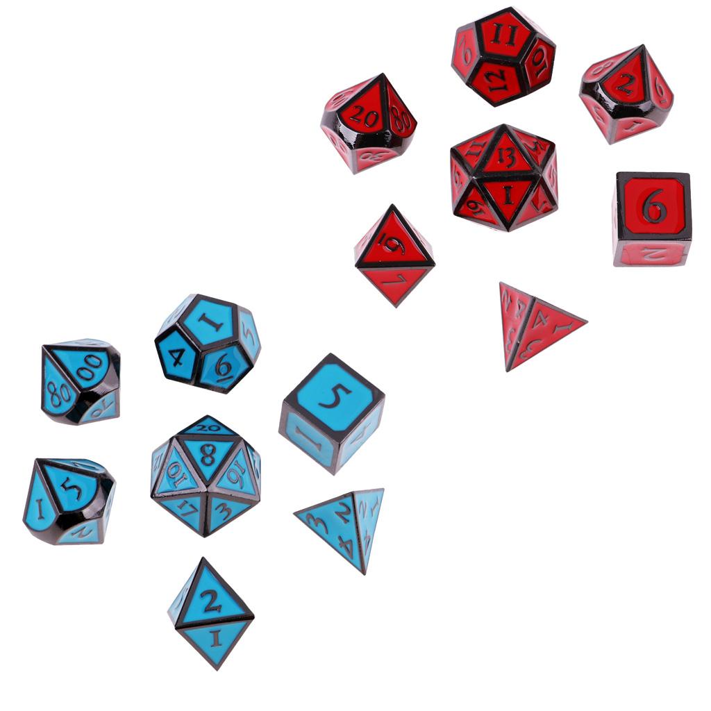 2Set 16mm Zinc Alloy Polyhedral Dice for Table Board Game Party Toy