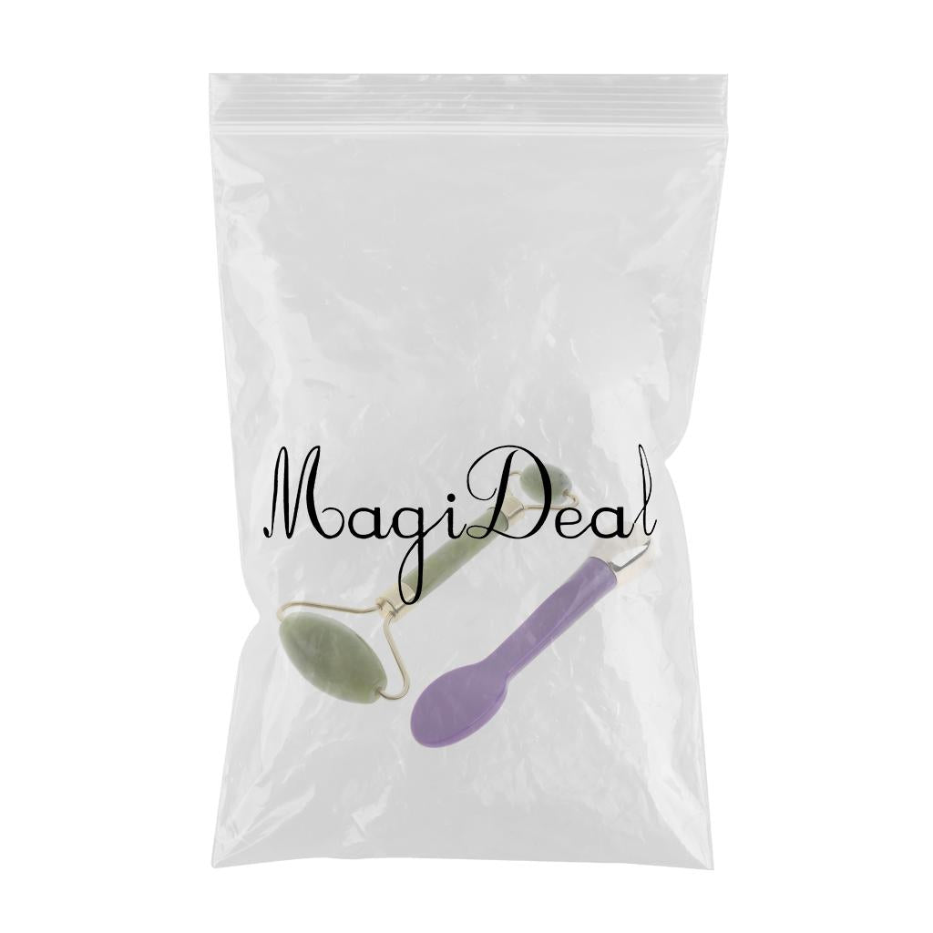 2pcs Double Heads Natural Jade Facial Massage Roller Eye Cream Massage Stick