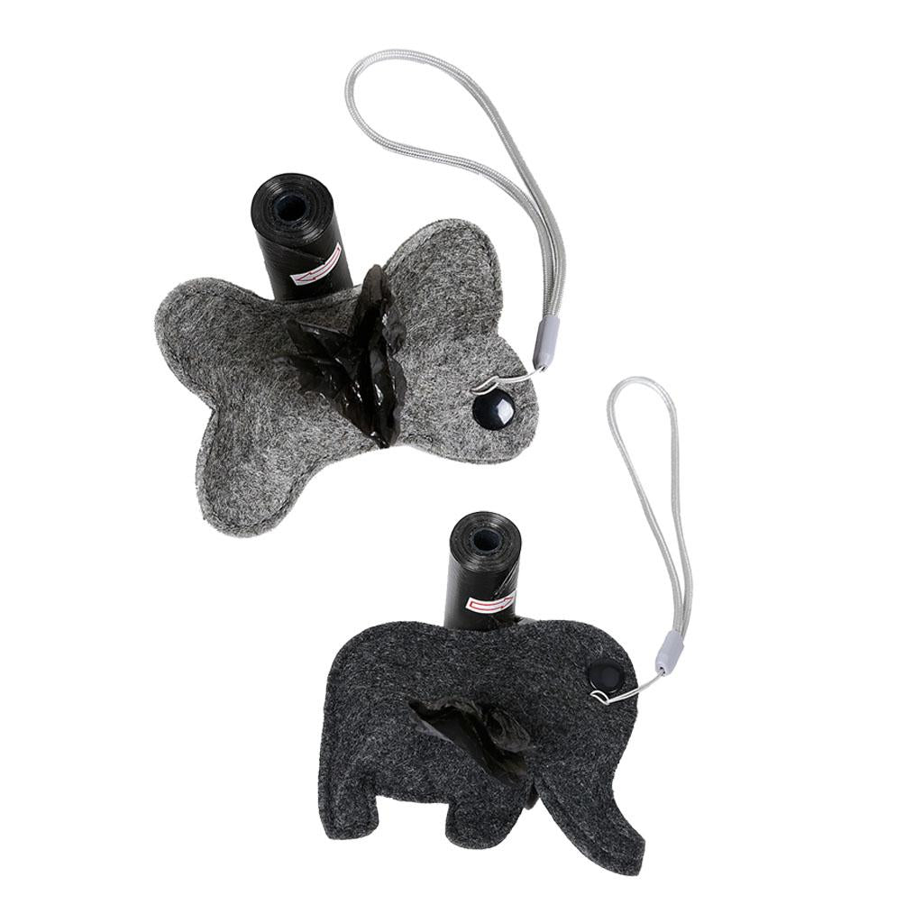 2pcs Pet Dog Poop Waste Dispenser Box Poop Removal Disposal Bags Holder