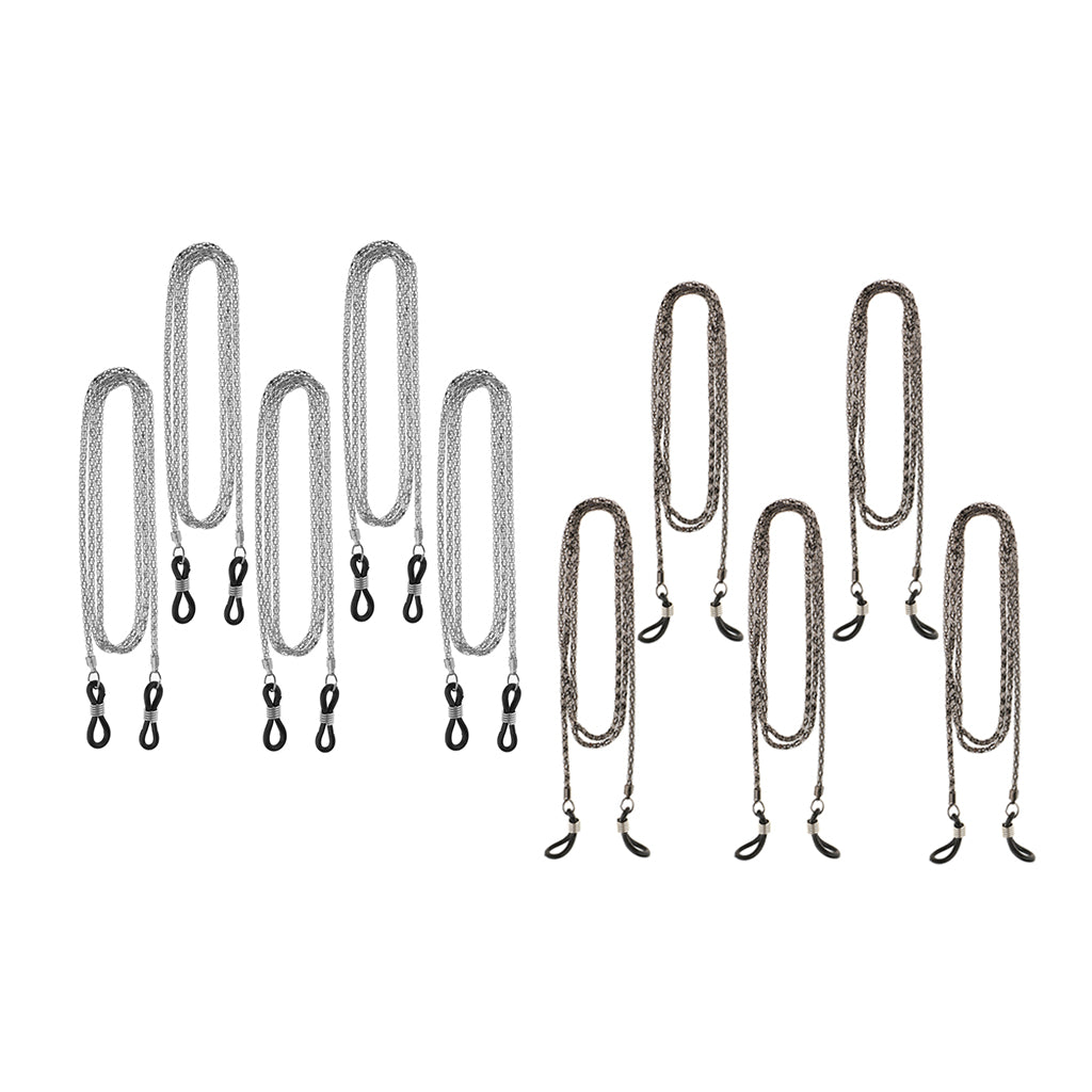 10 Pieces Metal Eyeglass Neck Chain Reading Glasses Sunglasses Strap Holder