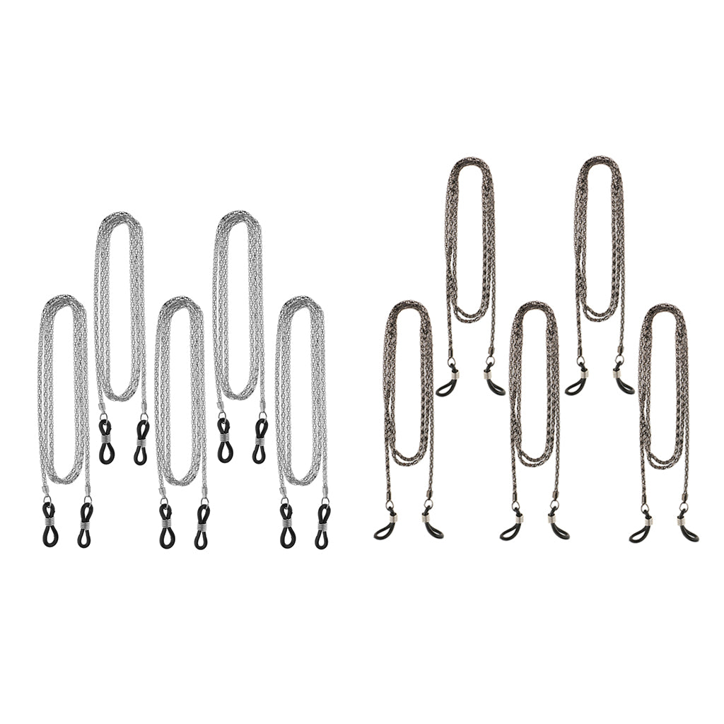 10 Pieces Metal Eyeglass Neck Chain Reading Glasses Sunglasses Strap Holder