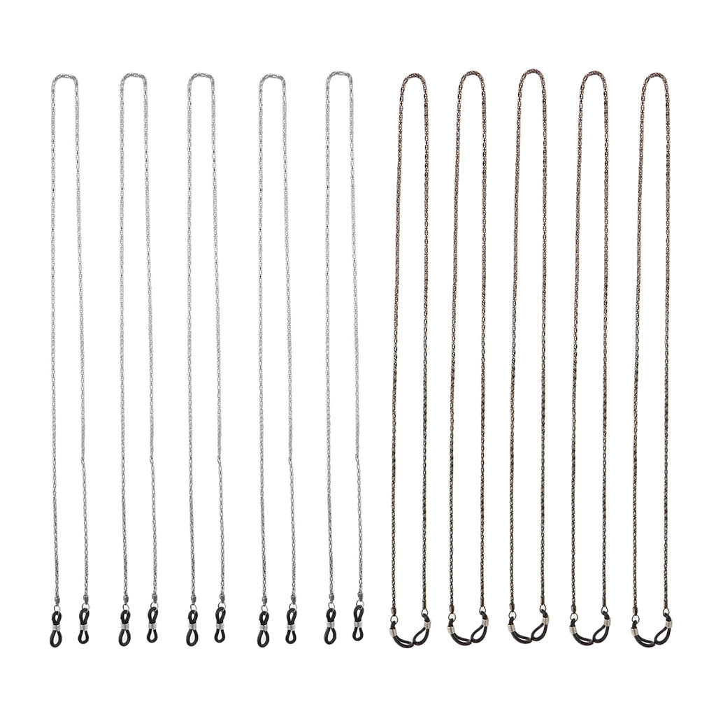 10 Pieces Metal Eyeglass Neck Chain Reading Glasses Sunglasses Strap Holder