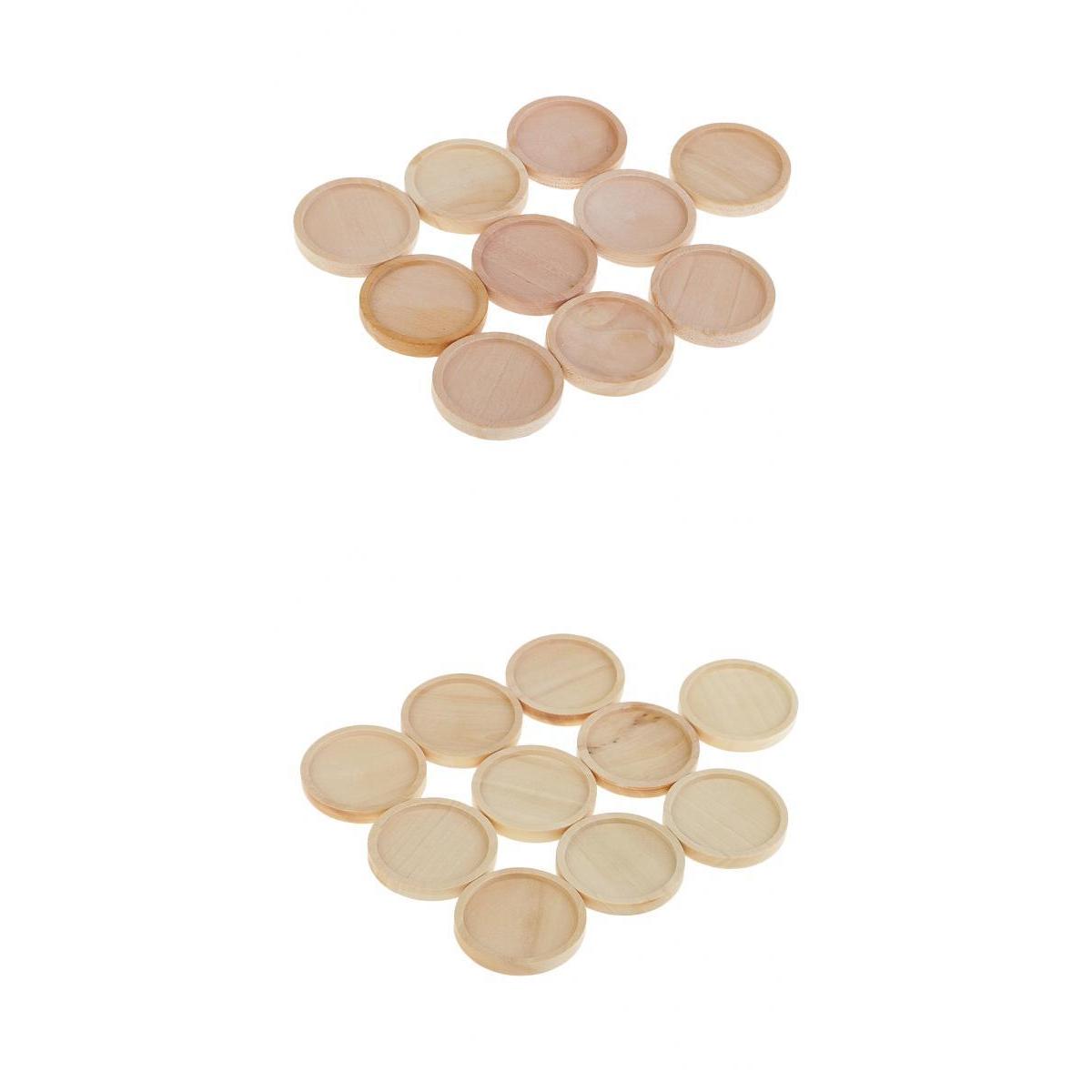 20 Pieces Natural Wooden Stone Base Charms Cabochon Settings Base 25mm 30mm