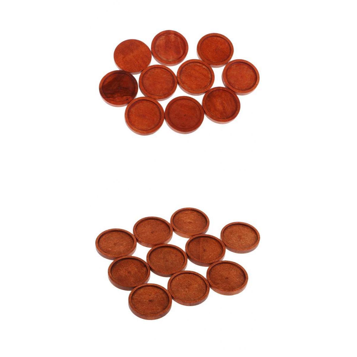 20 Pieces Wooden Stone Base Blank Charms Cabochon Settings Base 25mm 30mm