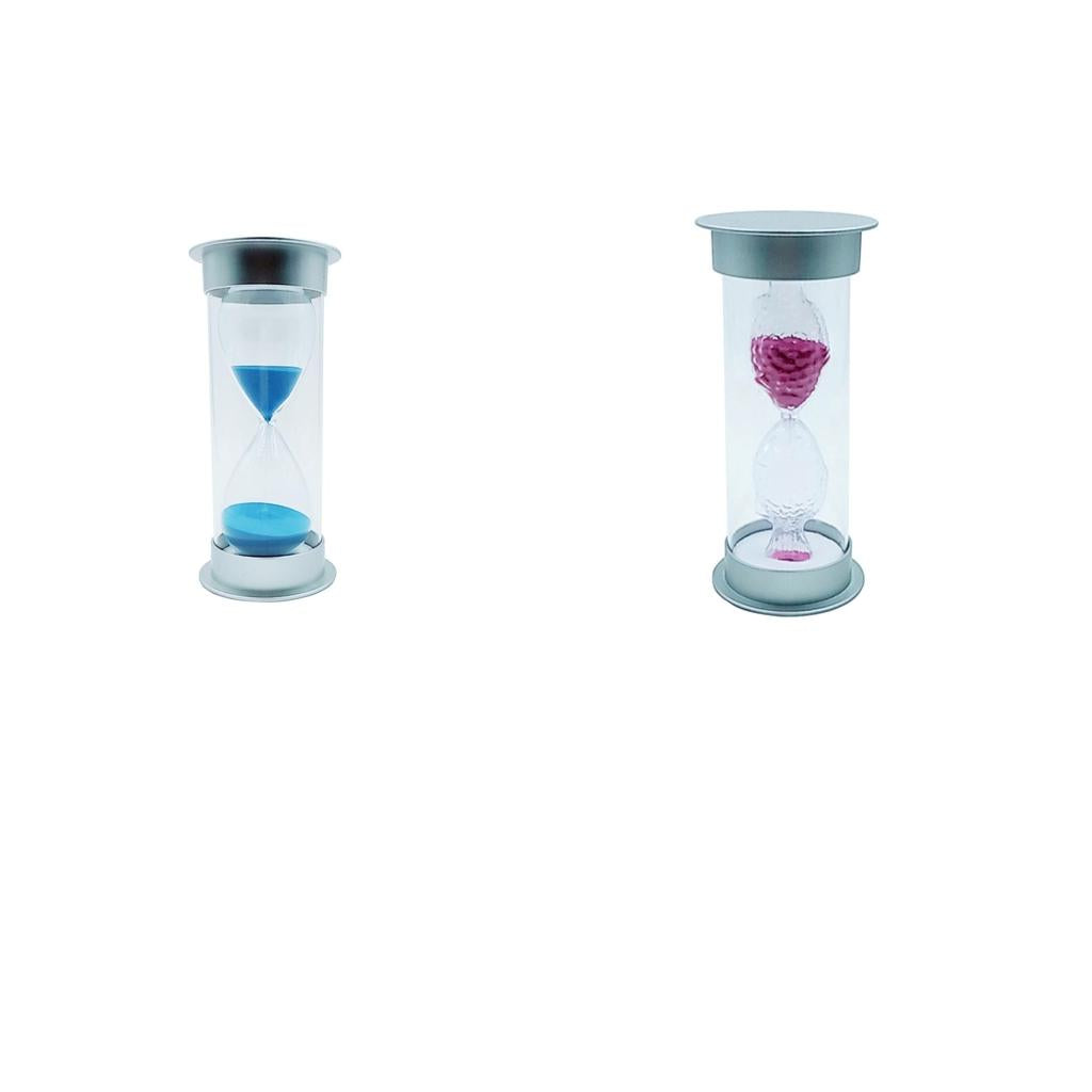 2Pcs 45 or 15 Minutes Sandglass Hourglass Sand Clock Timer Kichen Tool