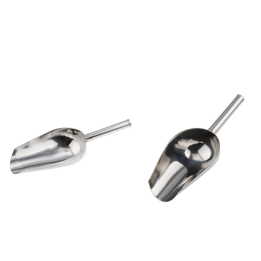 2 Pcs Stainless Steel Ice Shovel Sweets Buffet Flour Candy Tools