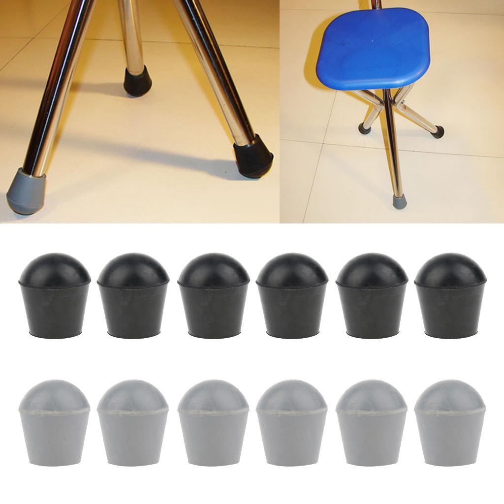 12 Pieces Soft Rubber Tip For Cane Walking Stick Crutches Chair 3/4 inch