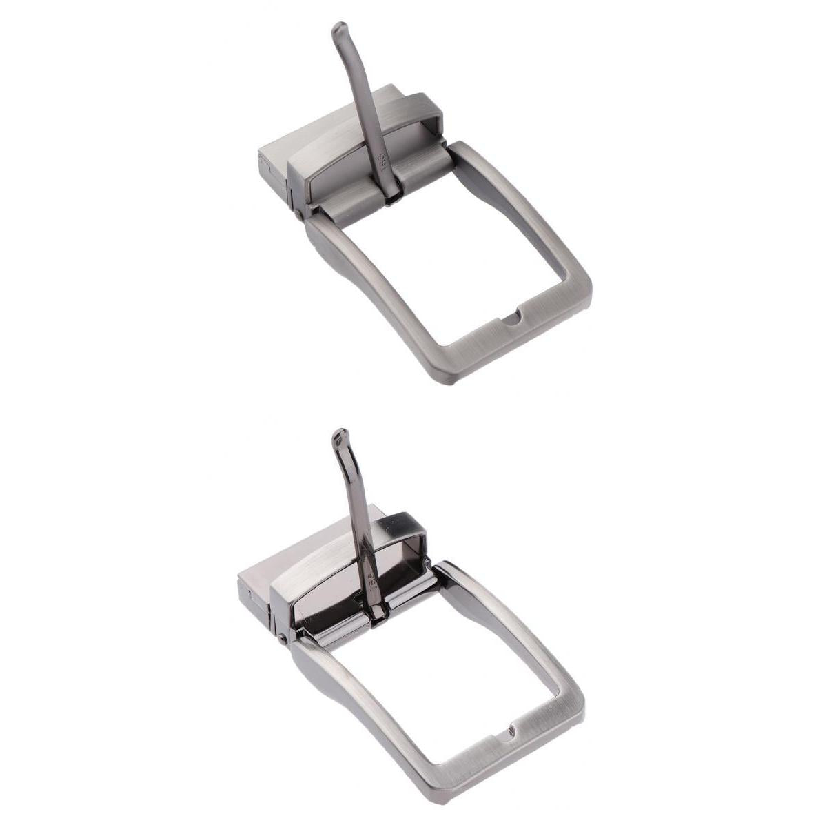 2Pcs Alloy Reversible Belt Buckle Single Prong Rectangular Pin Belt Buckle