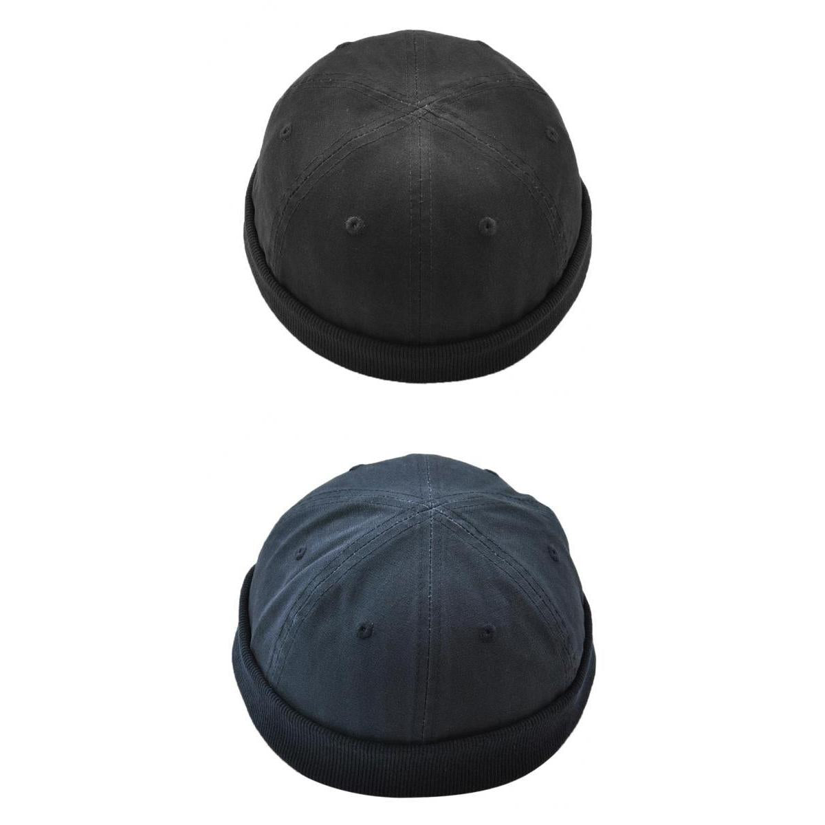 2Pcs Men Women Brimless Ball Skull Cap Docker Leon Beanie Rolled Cuff Cap