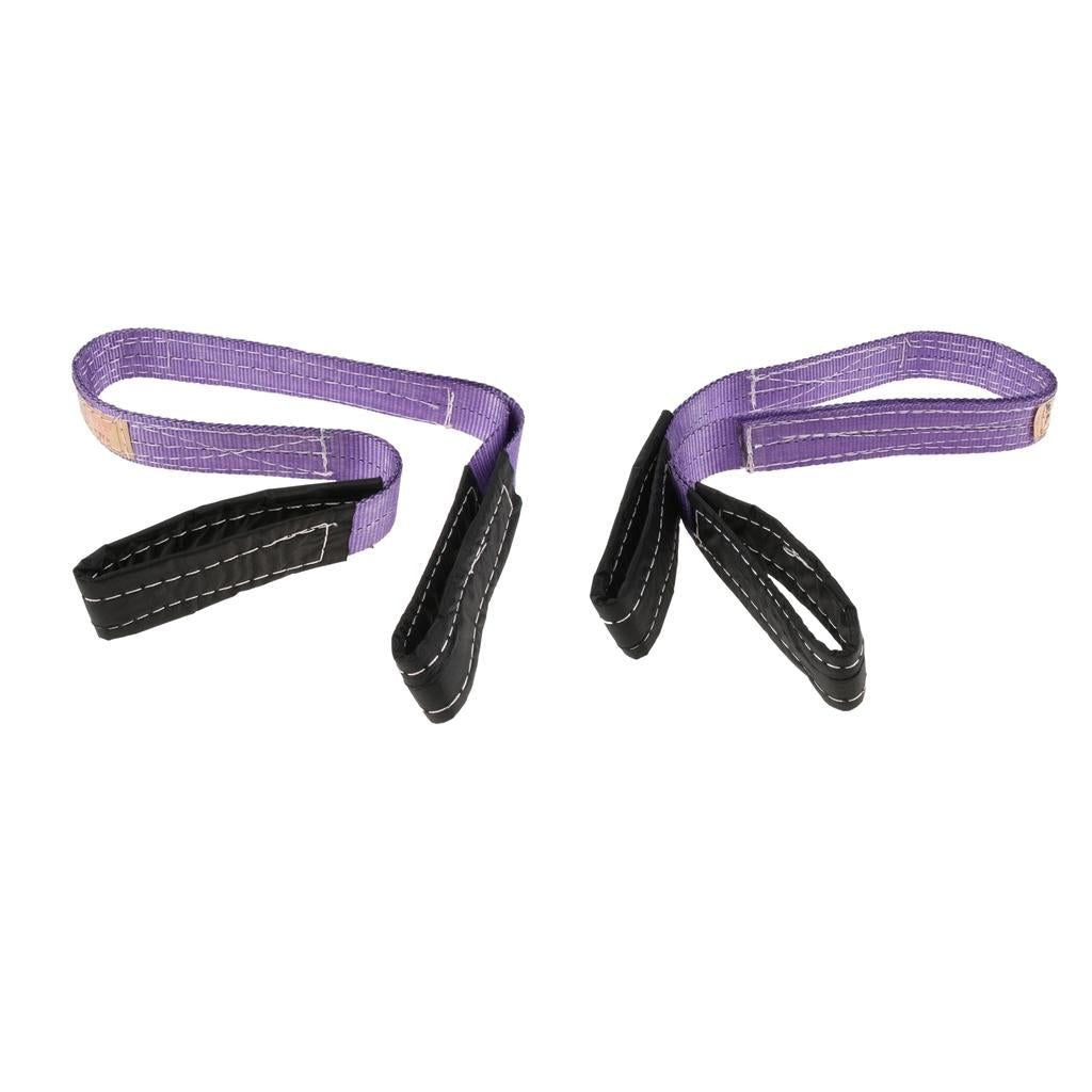 2x 1m Lifting Strap Towing Pull Rope Cable Road Recovery Trailor 1 Ton