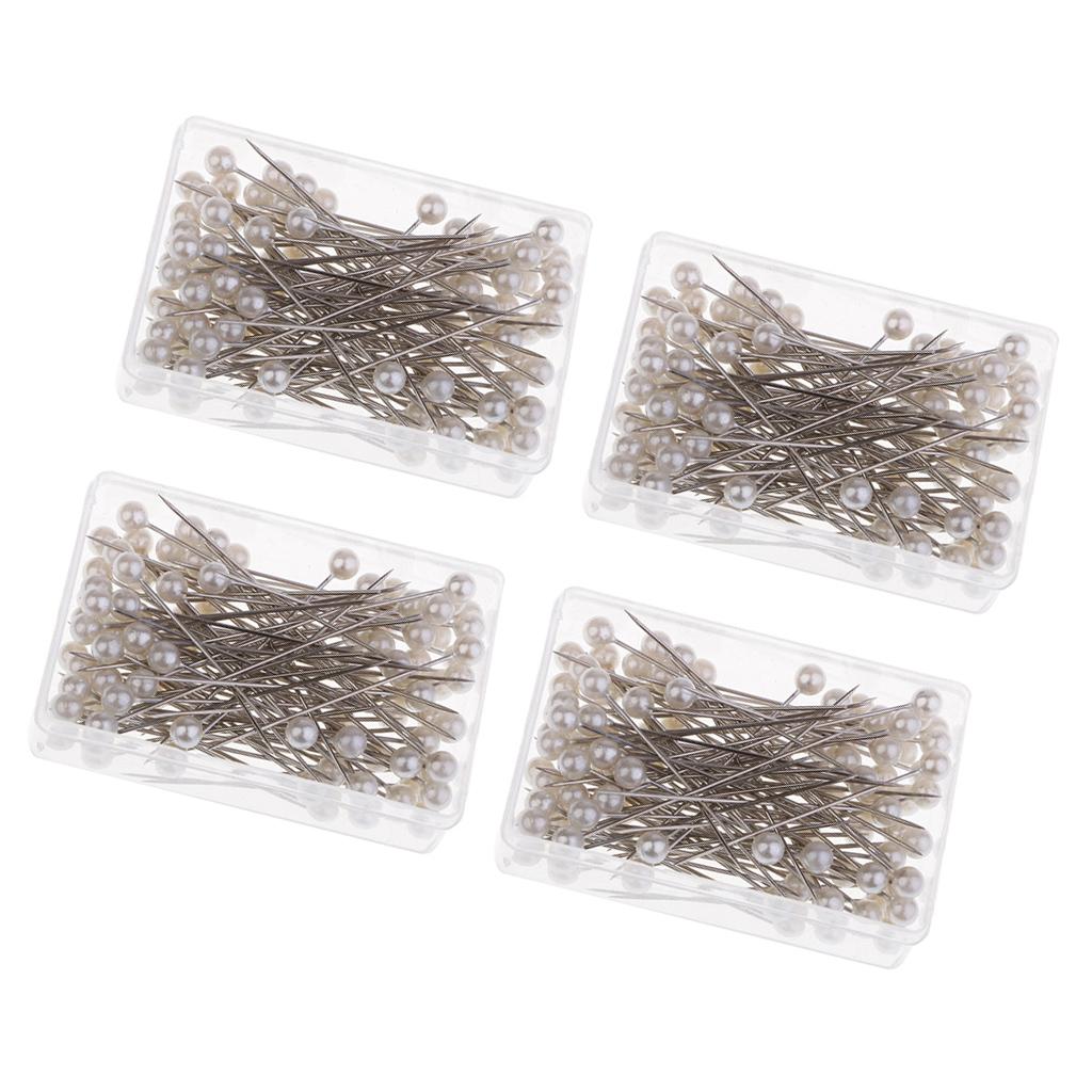 400Pcs White Dress Maker Corsage Pins for Sewing Handcraft Embellishment