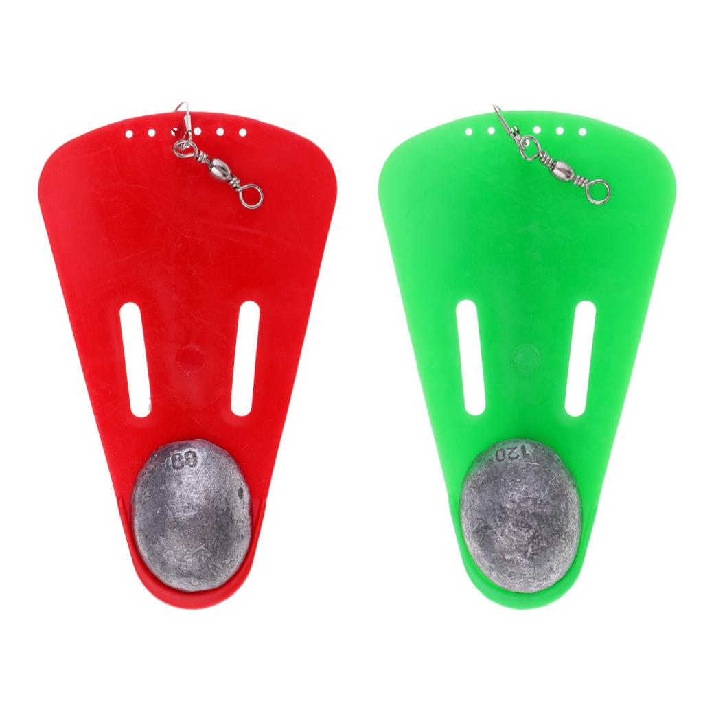 2pcs Trolling Diving Board with Lead Sinker Boat Fishing Diver Board