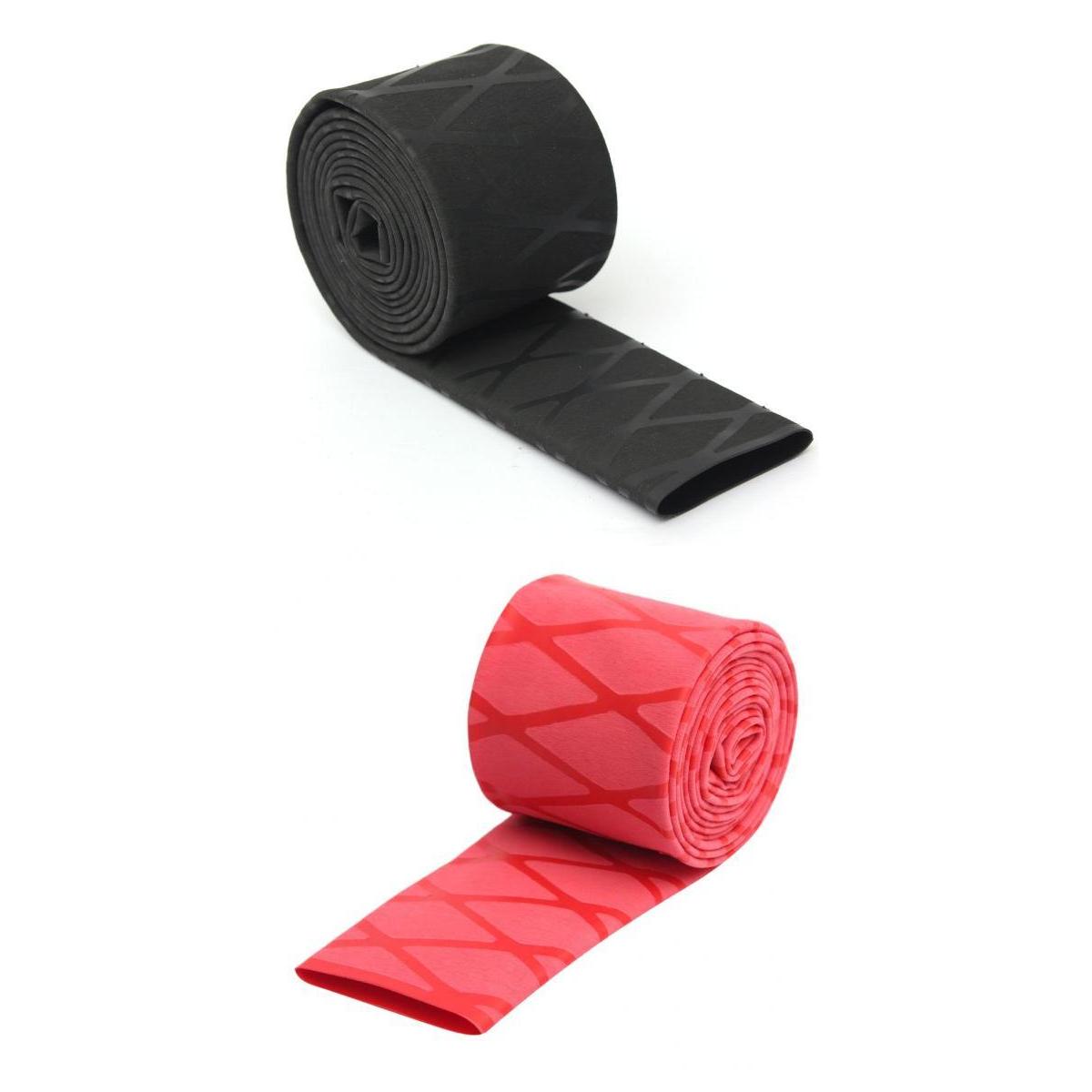 2pcs NonSlip Heat Shrink Tube Textured Grip Fishing Rod Racket Sleeve Handle