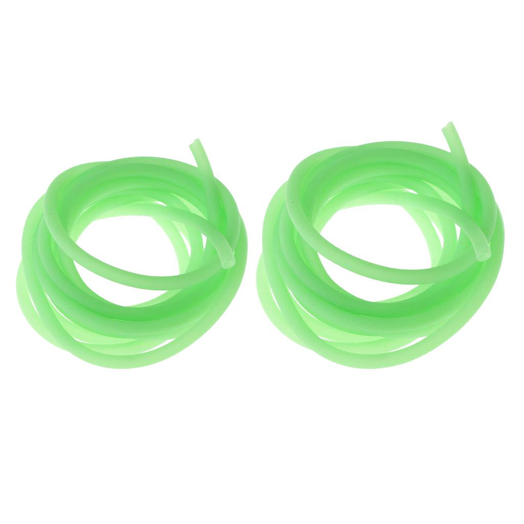 2pcs Silicone Luminous Line Tube Carp Fishing Rig Tube Sleeve DIY Tackle 2m