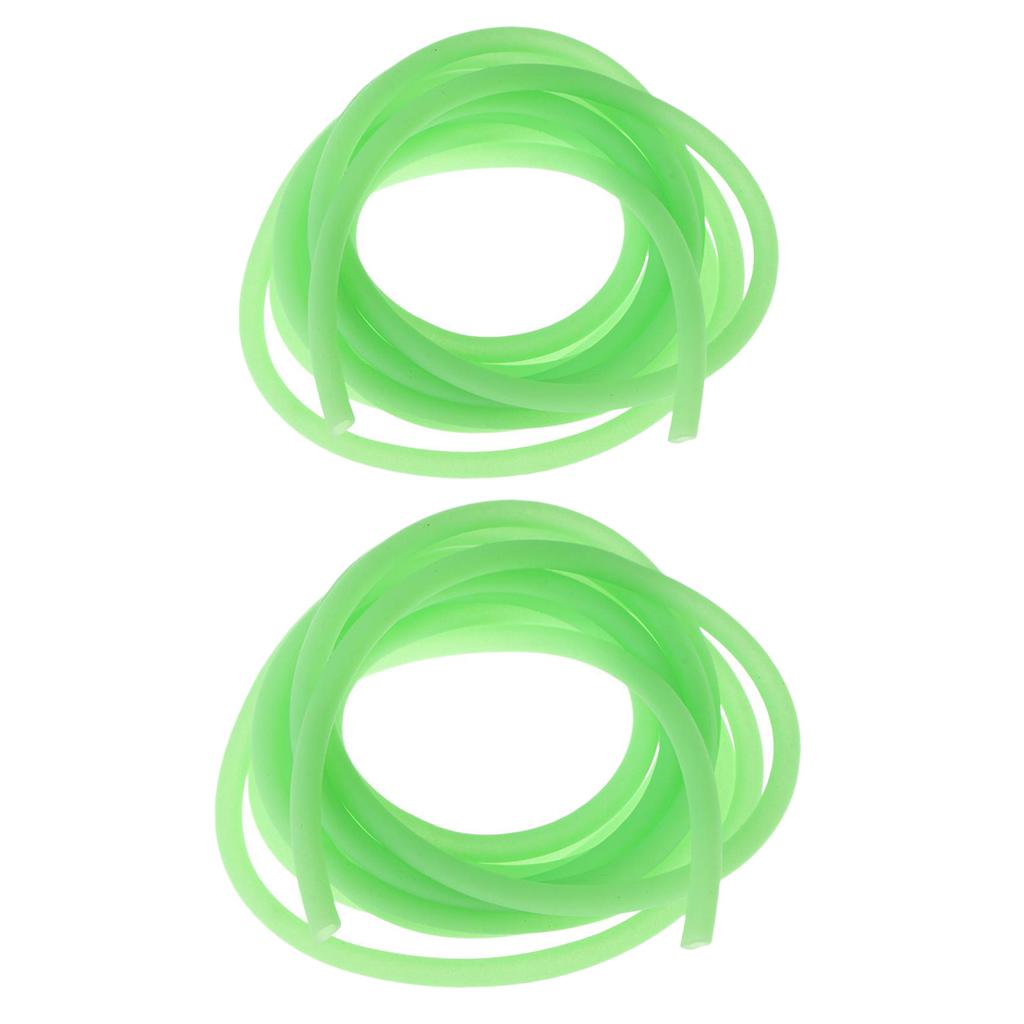 2pcs Silicone Luminous Line Tube Carp Fishing Rig Tube Sleeve DIY Tackle 2m