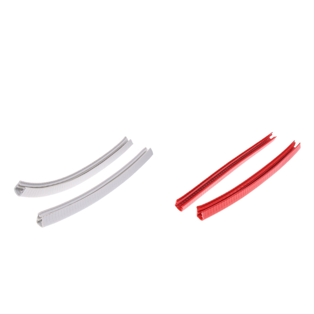 2 pair Rubber Longboard Skateboard Deck Protection Strip Nose Tail Guard Red