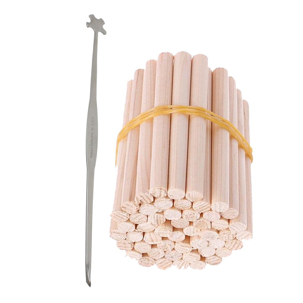 50 Pieces Spruce Violin Sound Post with Soundpost Mount Tool