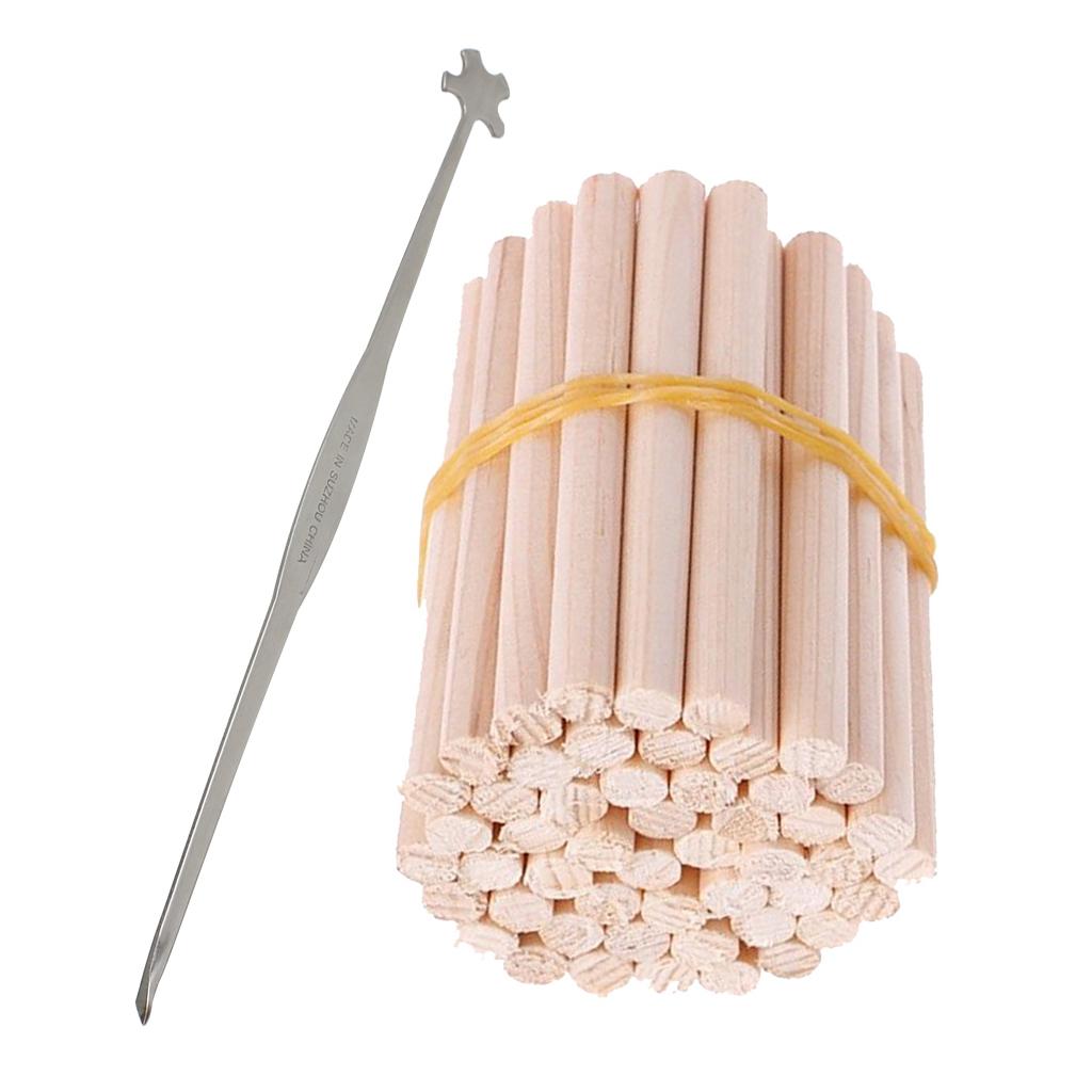 50 Pieces Spruce Violin Sound Post with Soundpost Mount Tool