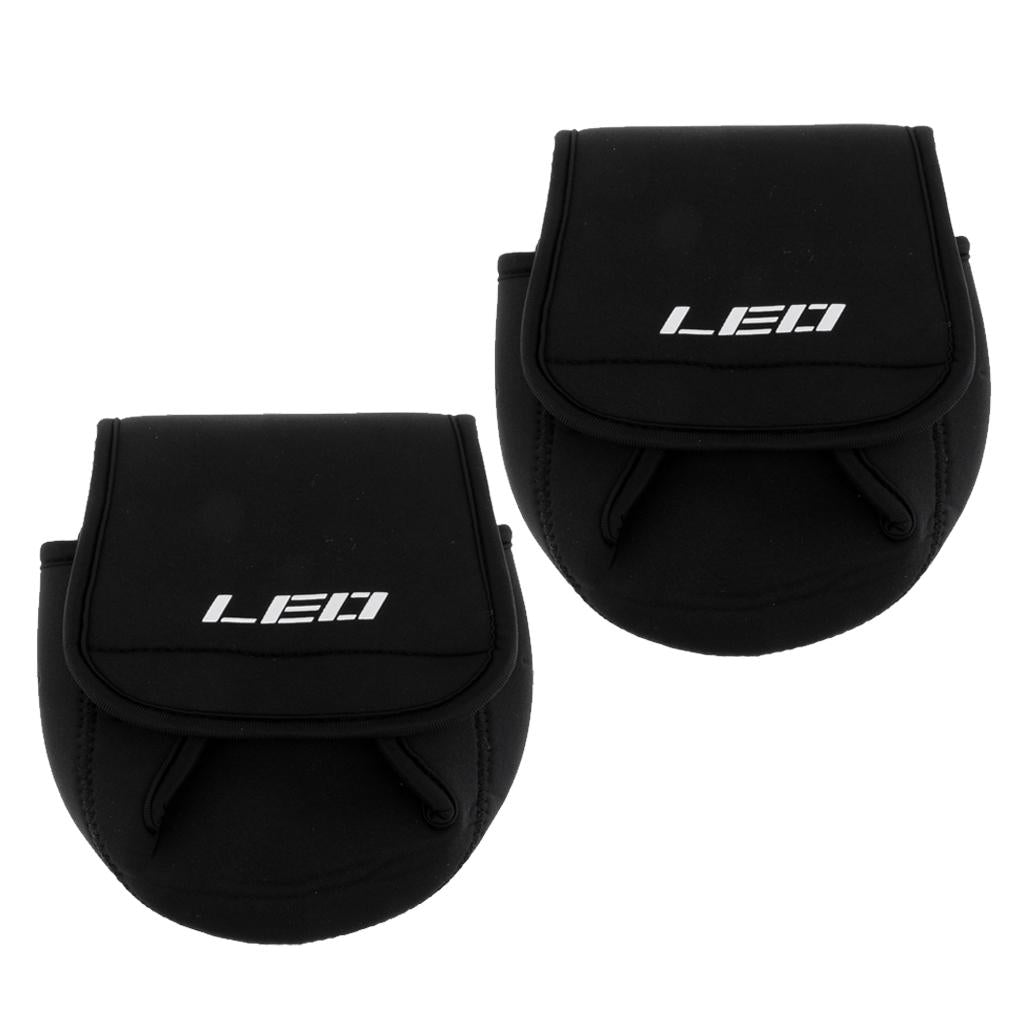 2Pcs Neoprene Holder Fishing Reel Storage Bag Protective Cover Case