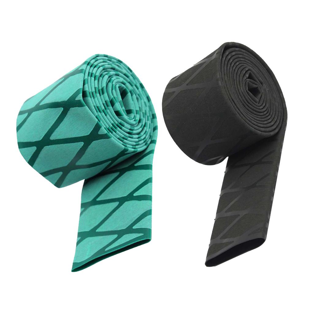2 Pieces Non-Slip Heat Shrink Tube Grip Fishing Rod Racket Handle Sleeves
