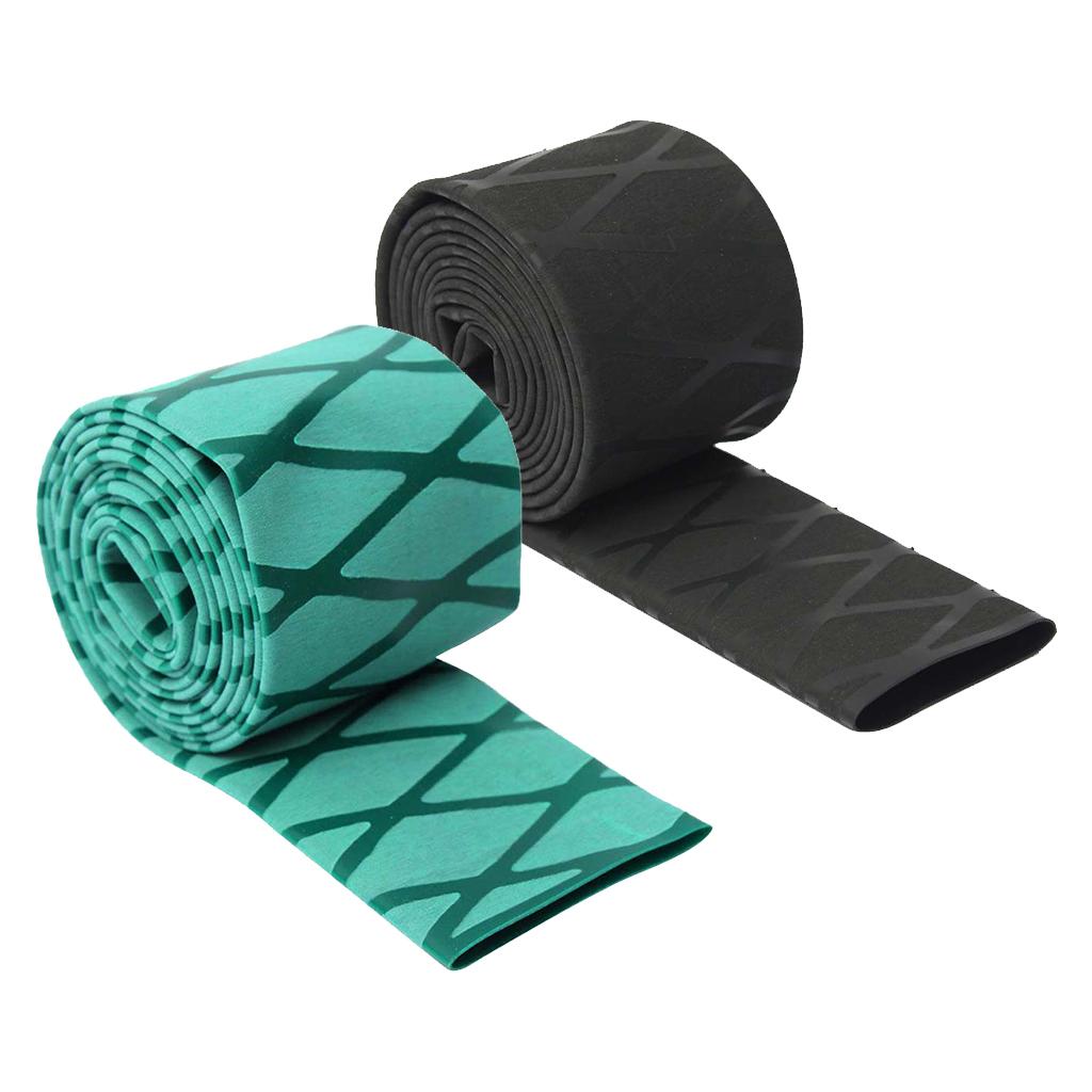 2 Pieces Non-Slip Heat Shrink Tube Grip Fishing Rod Racket Handle Sleeves