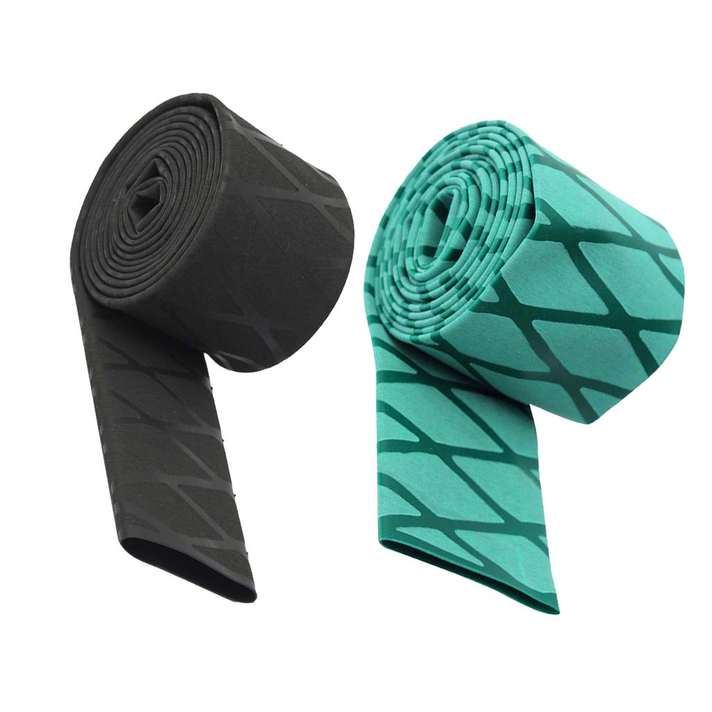 2 Pieces Non-Slip Heat Shrink Tube Grip Fishing Rod Racket Handle Sleeves