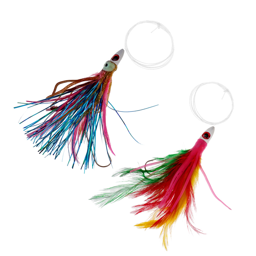 2 Pieces Big Game Saltwater Trolling Lures Marlin,Mahi,Dolphin,,Sailfish