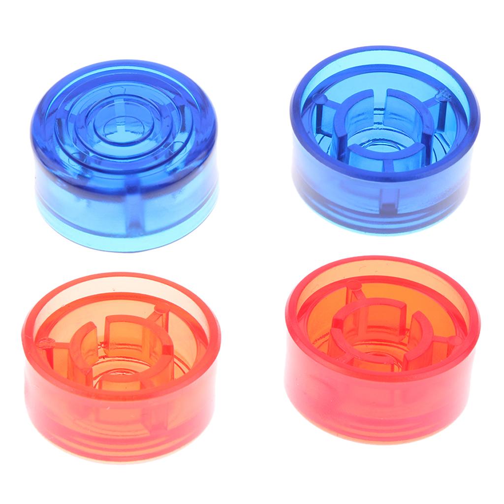 4pcs Guitar Effect Foot Nail Cap Protection Cap for Effects Pedal Blue+Red