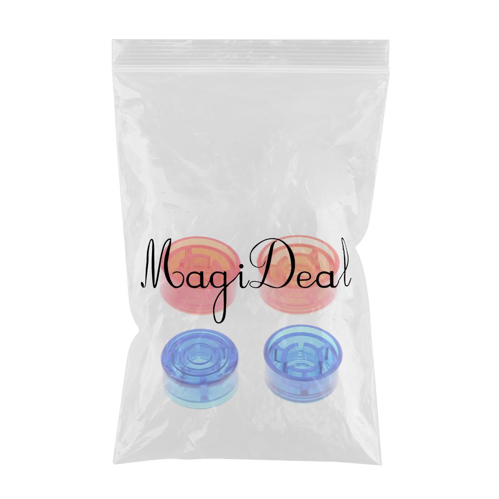 4pcs Guitar Effect Foot Nail Cap Protection Cap for Effects Pedal Blue+Red