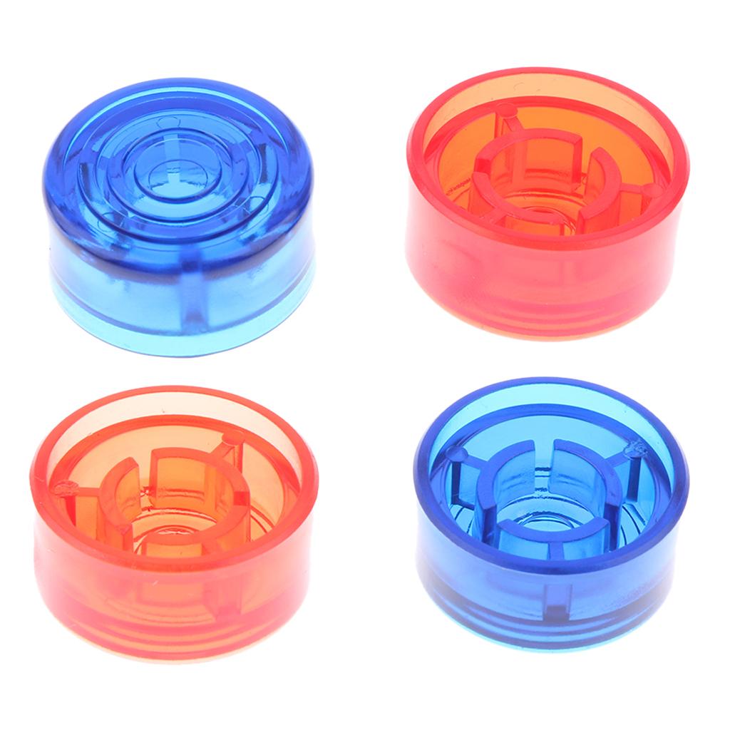 4pcs Guitar Effect Foot Nail Cap Protection Cap for Effects Pedal Blue+Red
