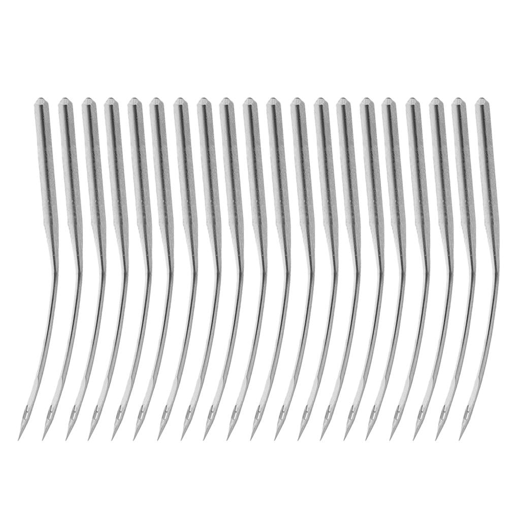 20Pcs Portable Silver Metal Blindstitch Sewing Machine Needles LW*6T