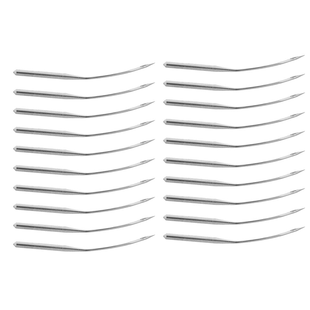 20Pcs Portable Silver Metal Blindstitch Sewing Machine Needles LW*6T