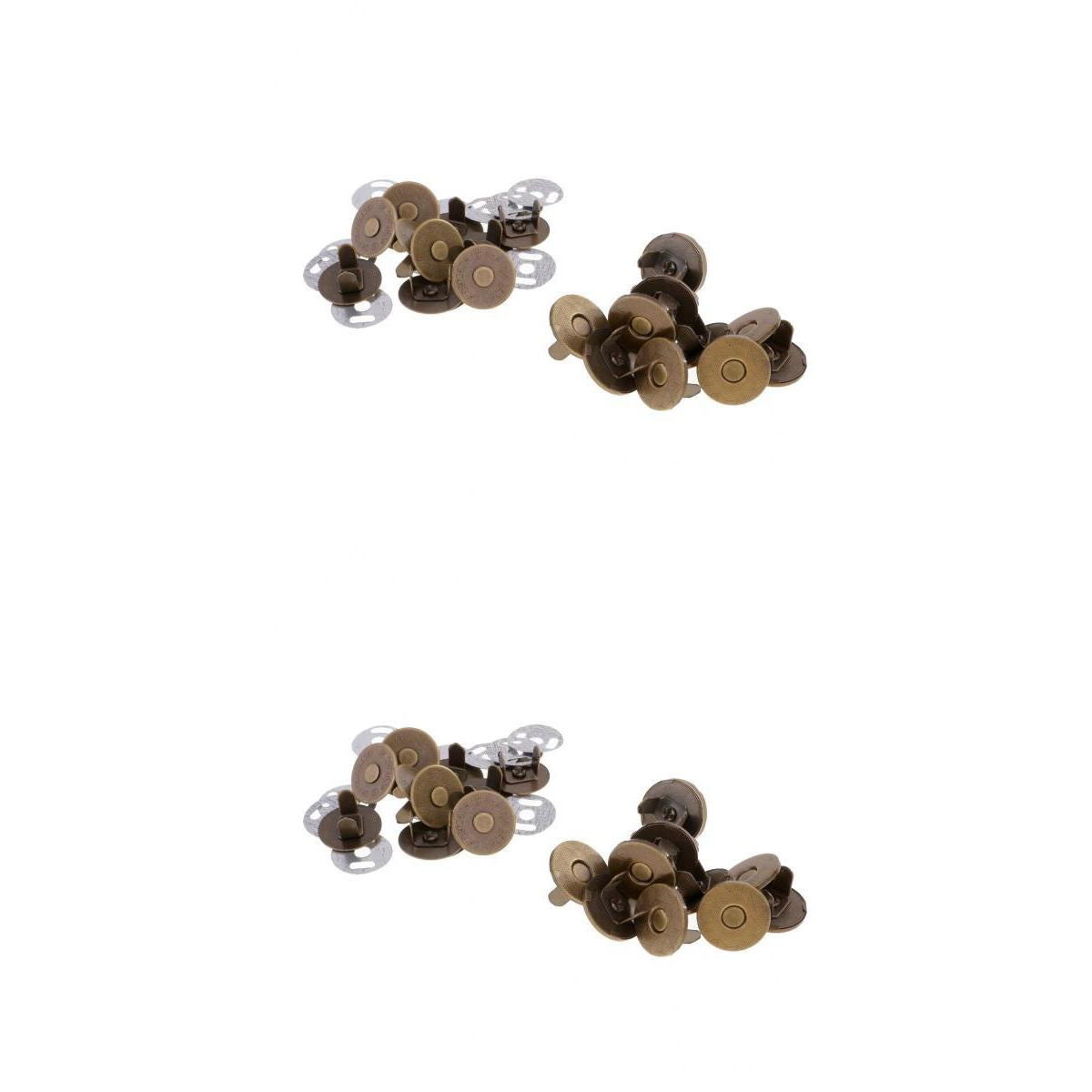 20 Sets Magnetic Clasp Snaps Magnet Button Sewing Craft 14mm 18mm bronze