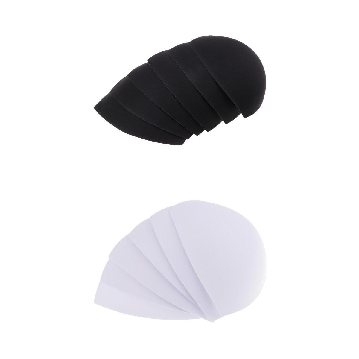 6 Pairs Women's Triangle Bra Pads Inserts for Sports Bra Bikini Black White