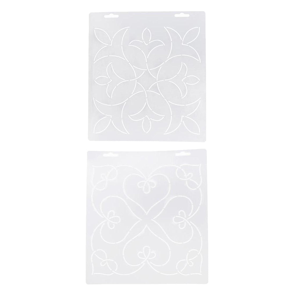 2Pcs Plasitc Quilting Template Stencils for Embroidery Patchwork DIY Sewing