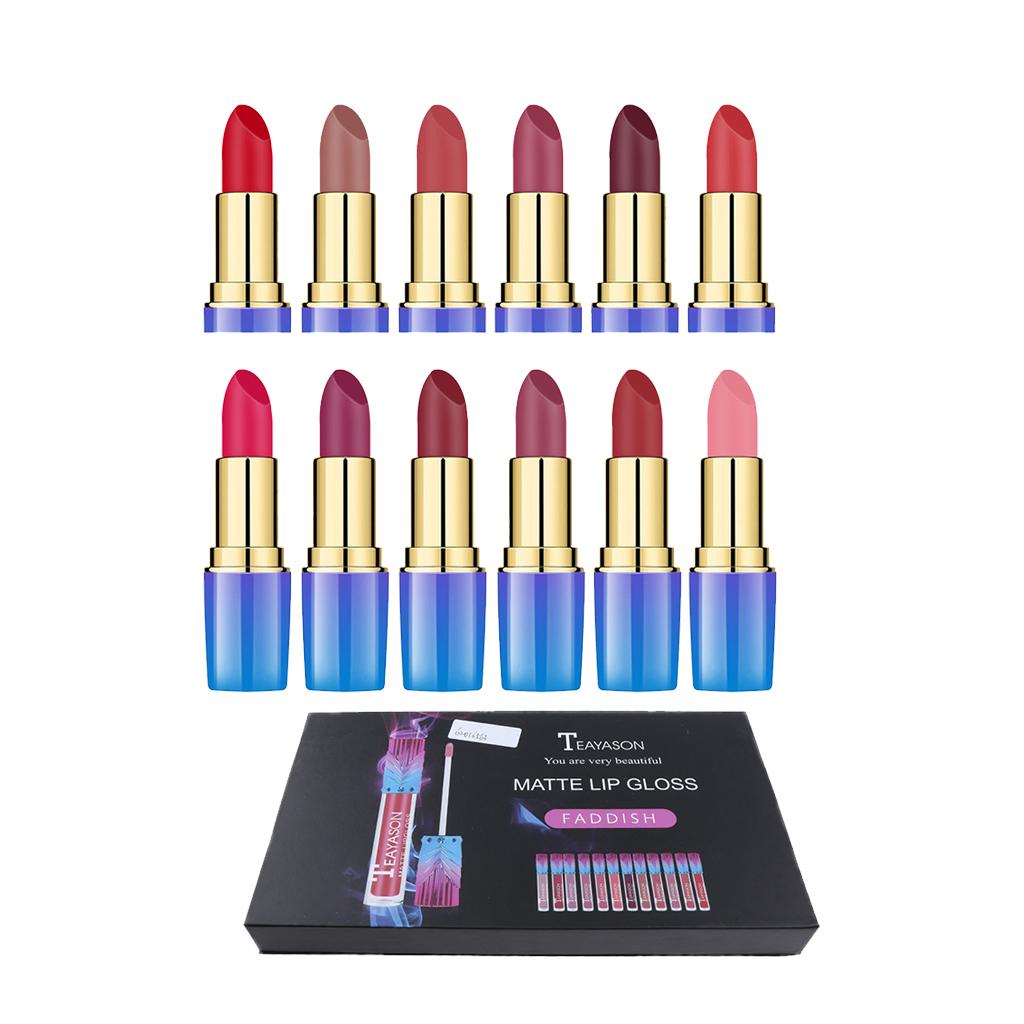 24x Women Waterproof Long Lasting Cosmetics Lipstick Lip Gloss Balm Set Lot