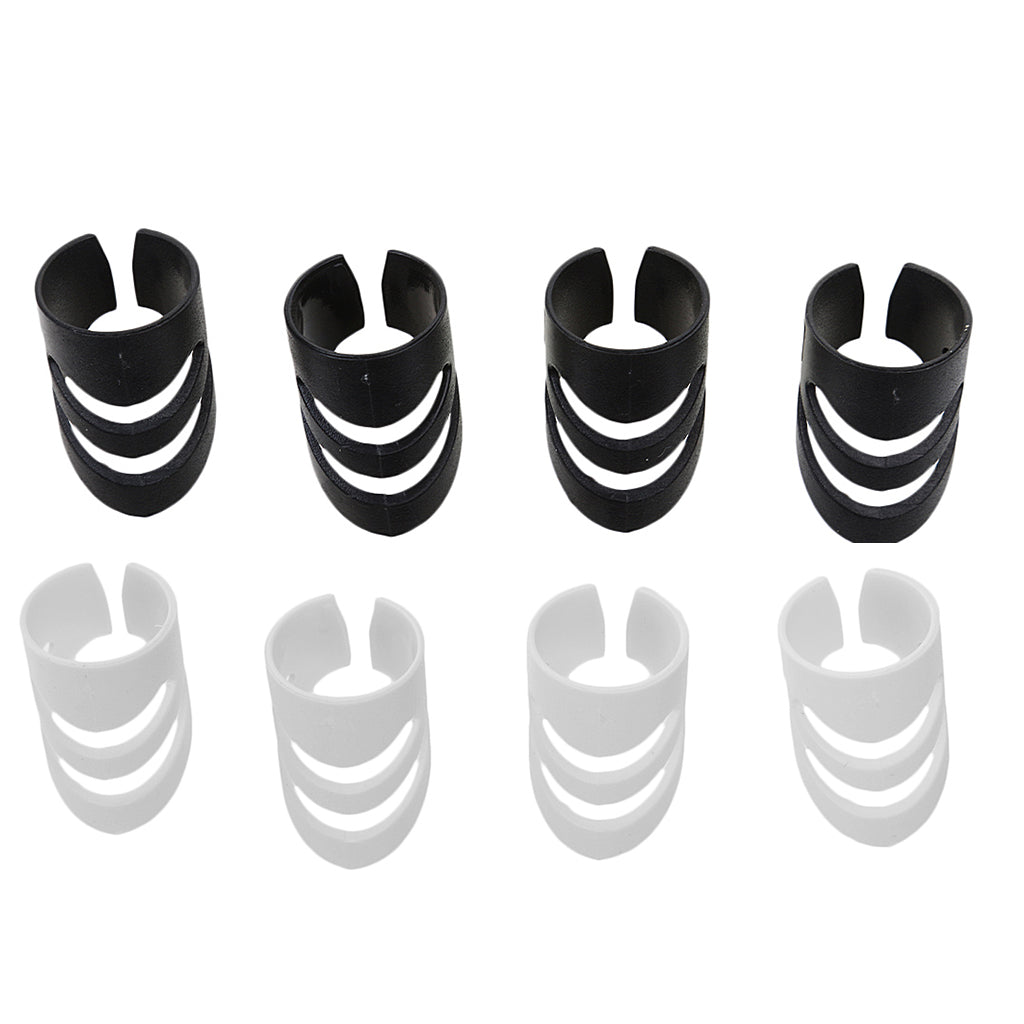 8 Pieces Plastic Guitar Fingertip Protector Finger Guard for Bass Guitar - L