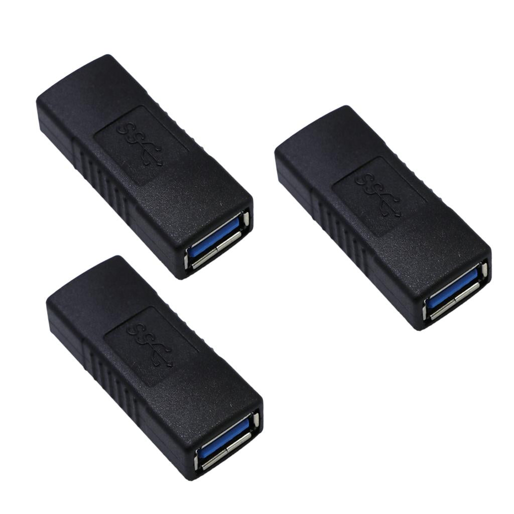3x USB 3.0 Type A Female to Female Adapter Coupler Changer Connector