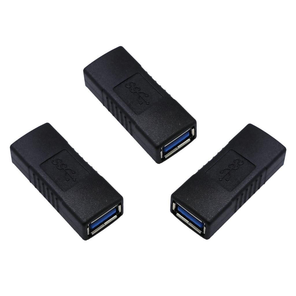 3x USB 3.0 Type A Female to Female Adapter Coupler Changer Connector