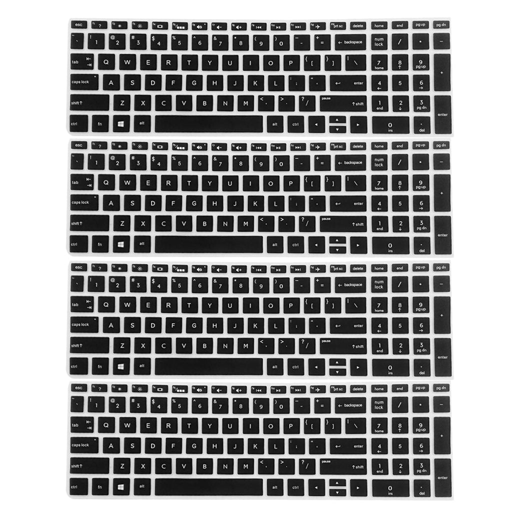 4x Silicone Notebook Keyboard Skin Cover for HP 15.6''BF Laptop Black