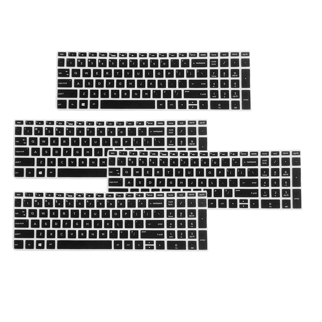 4x Silicone Notebook Keyboard Skin Cover for HP 15.6''BF Laptop Black