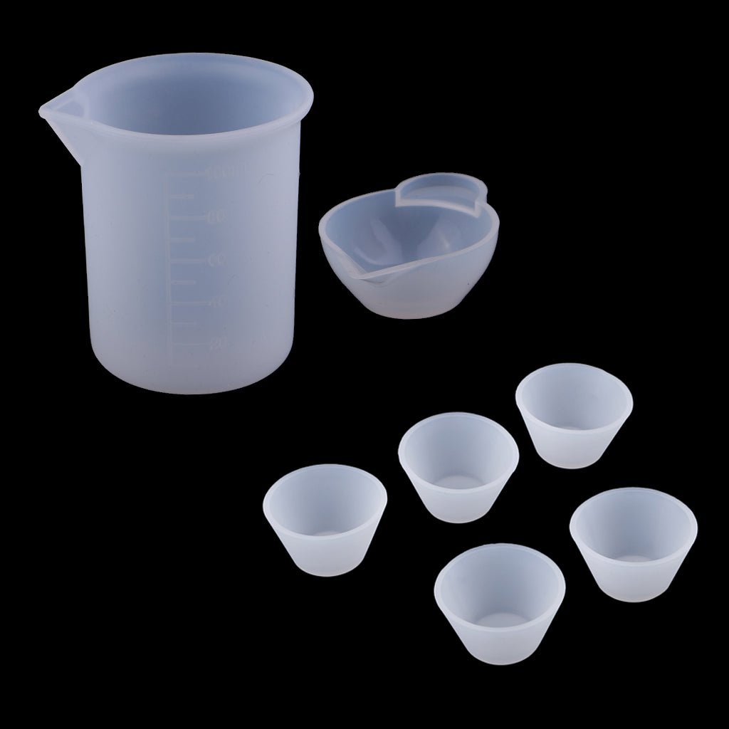 7 Pieces Epoxy Resin Measuring Mixing Cup Set DIY Jewelry Resin Glue Tools