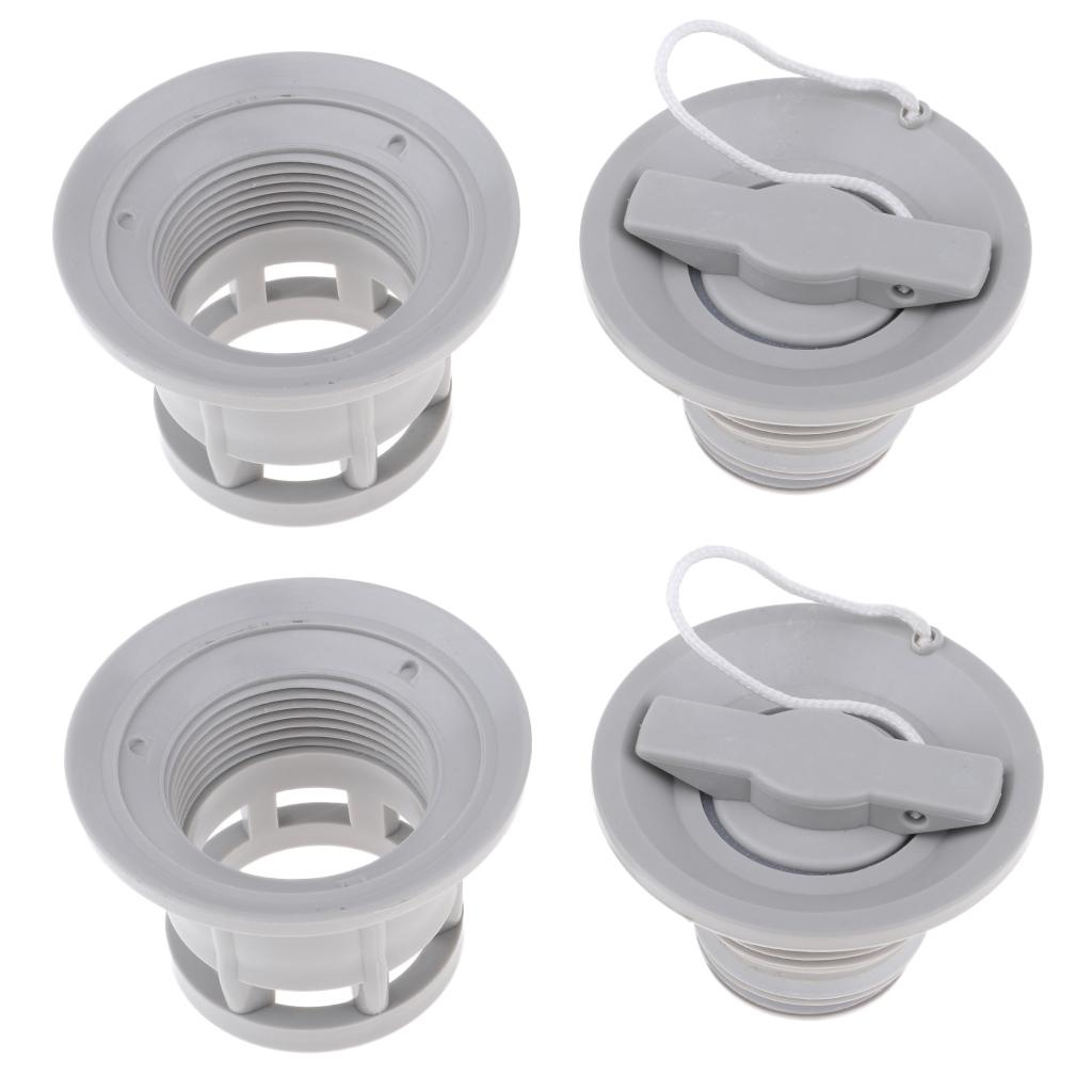 2 Pieces 6 Holes Inflatable Boat Raft Drifting Kayak Air Valve Adapter Cap