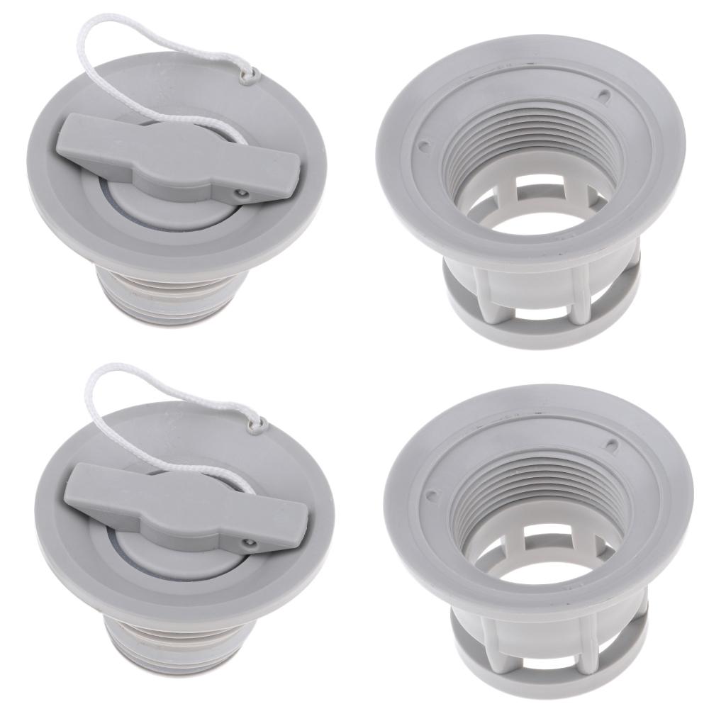 2 Pieces 6 Holes Inflatable Boat Raft Drifting Kayak Air Valve Adapter Cap