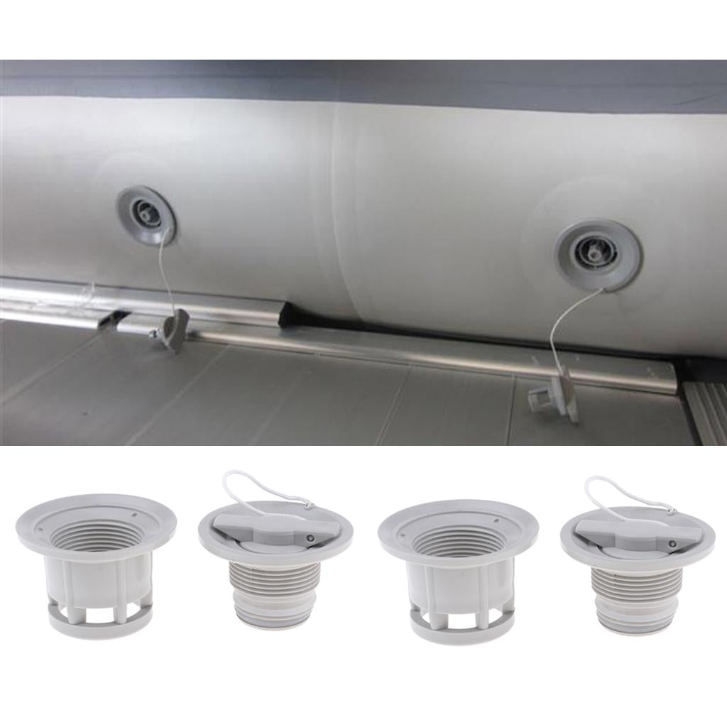 2 Pieces 6 Holes Inflatable Boat Raft Drifting Kayak Air Valve Adapter Cap